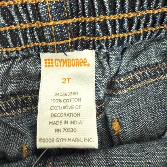 Gymboree Baby Girl Gymboree 2t jeans -2008 Scottie dog elastic back jeans - Picture 3 of 3